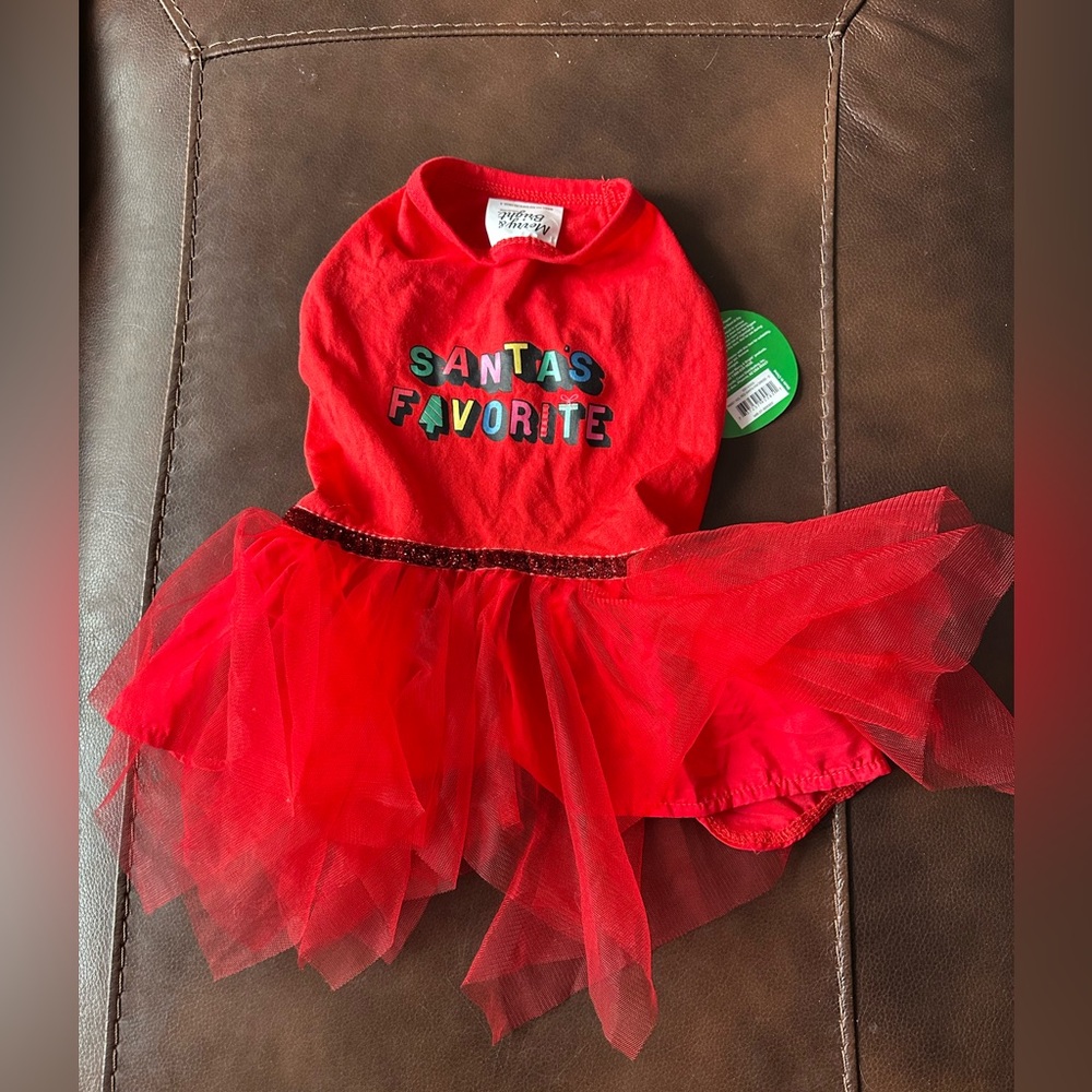 Merry and Bright dog holiday dress size small new